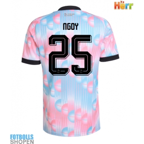 Billiga Belgien Nathan Ngoy #25 Bortatröja VM 2026 Kortärmad